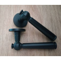 Дверна ручка STILE TUKA R 7S ST чорний матовий BLACK(тонка розетка)