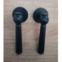 Дверна ручка STILE TUKA R 7S ST чорний матовий BLACK(тонка розетка)