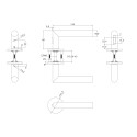 Ручка AKRA Cosmo WC R Lock BK univ, 50-57mm чорний