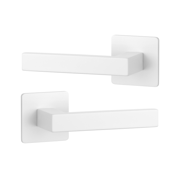 Дверна ручка STERK 1760 Q SH білий матовий WH (на розеті ultra slim 3 мм)