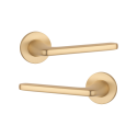 Дверна ручка STILE UTA R 7S ST матова латунь GOLD SATIN (тонка розетка)
