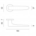 Дверна ручка APRILE Rosa R 7S AS полірований хром