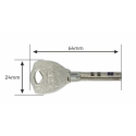 Замок навісний YALE Y112/50/128, Øскоби 9mm, w=50mm, h=128mm, 3 ключі