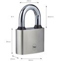 Замок навісний YALE Y112/50/128, Øскоби 9mm, w=50mm, h=128mm, 3 ключі