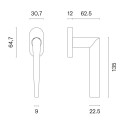 Ручка віконна STILE SALTA R 7S ST світло-коричневий LIGHT BROWN
