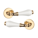 Дверна ручка APRILE DIANELLA R 7S AS поліроване золото/біла кераміка LG/WHITE CERAMICS(тонка розета) Дверна ручка APRILE DIANELLA R 7S AS поліроване золото/біла кераміка LG/WHITE CERAMICS(тонка розета)