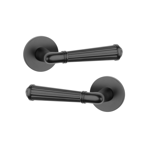 Дверна ручка STILE ARIDA R 7S ST матовий чорний BLACK (тонка розетка) Дверна ручка STILE ARIDA R 7S ST матовий чорний BLACK (тонка розетка)