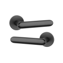 Дверна ручка STILE LARKA R 7S ST чорний матовий BLACK(тонка розетка)