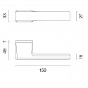 Дверна ручка APRILE Brisa RTH 7S AS полірована латунь (тонка розетка)