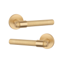 Дверна ручка STILE GOYA R 7S ST матова латунь GOLD SATIN (тонка розетка)