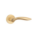 Дверна ручка STILE PULIA R 7S ST матова латунь GOLD SATIN(тонка розетка)