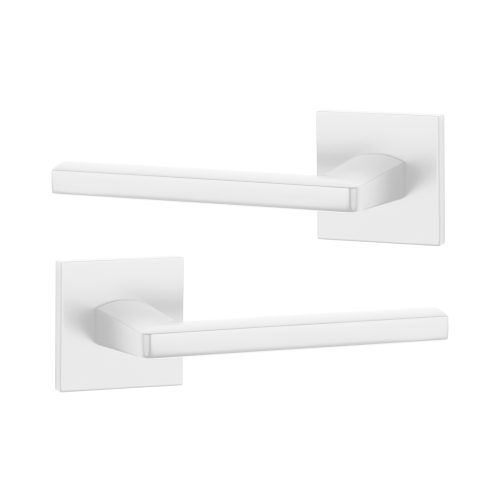 Дверна ручка APRILE Pyrola Q 7S AT білий матовий WHITE (тонка розетка)