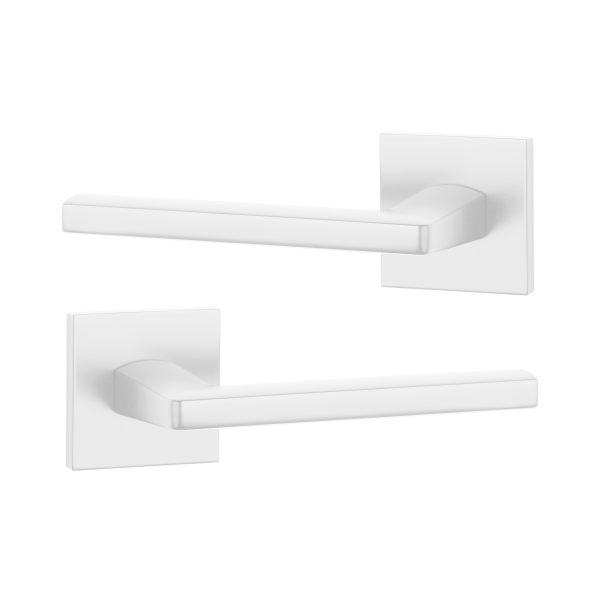 Дверна ручка APRILE Pyrola Q 7S AT білий матовий WHITE (тонка розетка)