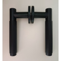 Дверна ручка APRILE Molinia R 7S AT чорний матовий BLACK (тонка розетка)