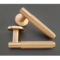 Дверна ручка APRILE Molinia R 7S AT матова латунь GOLD SATIN (тонка розетка)