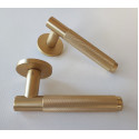 Дверна ручка APRILE Molinia R 7S AT матова латунь GOLD SATIN (тонка розетка)