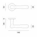 Дверна ручка APRILE Rosemary R 5S AS полірована латунь