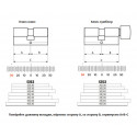 Циліндр GMB 62мм (26х36) ключ-ключ, SN нікель