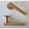 Дверна ручка APRILE Molinia R 7S AT матова латунь GOLD SATIN (тонка розетка)