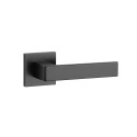 Дверна ручка STILE HIRA Q 7S ST чорна BLACK (тонка розетка)