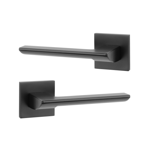 Дверна ручка STILE BIRA Q 7S ST чорна BLACK (тонка розетка)