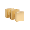 Дверна ручка-кноб APRILE MORA Q 7S AT двостороння фіксована (fix-fix) матова латунь GOLD SATIN