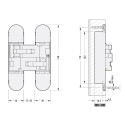 Дверна завіса CEAM 1230 3D матове срібло
