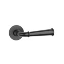 Дверна ручка STILE IBRA R 7S ST чорний матовий BLACK (тонка розетка)