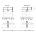 Циліндр HL K 5+ Extra security 80 мм (45x35Т) ключ-тумблер чорний Циліндр HL K 5+ Extra security 80 мм (45x35Т) ключ-тумблер чорний