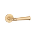 Дверна ручка STILE IBRA R 7S ST латунь матова GOLD SATIN(тонка розетка)