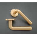 Дверна ручка APRILE Irga R 7S AT матова латунь GOLD SATIN (тонка розетка)
