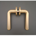 Дверна ручка APRILE Irga R 7S AT матова латунь GOLD SATIN (тонка розетка)