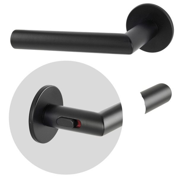 Ручка AKRA Cosmo WC R Lock BK univ, 38-45mm чорний