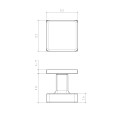 Дверна ручка-кноб APRILE MORA Q 7S AT двостороння нефіксована (mov-mov) полірована латунь GOLD PVD