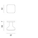 Дверна ручка-кноб APRILE QUERCA Q 7S AS двостороння фіксована/нефіксована (fix-mov) матовий нікель SNM Дверна ручка-кноб APRILE QUERCA Q 7S AS двостороння фіксована/нефіксована (fix-mov) матовий нікель SNM
