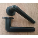 Дверна ручка APRILE Funkia R 7S AT чорний матовий BLACK (тонка розетка)