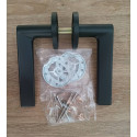 Дверна ручка APRILE Arnica R 7S AT чорний матовий BLACK (тонка розетка)
