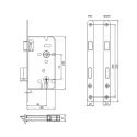 Замок ASSA ABLOY 20/55/72 правий, планка 20x235mm, lob yeti
