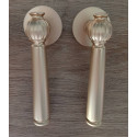Дверна ручка STILE TUKA R 7S ST матова латунь GOLD SATIN(тонка розетка)