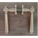 Дверна ручка STILE TUKA R 7S ST матова латунь GOLD SATIN(тонка розетка)