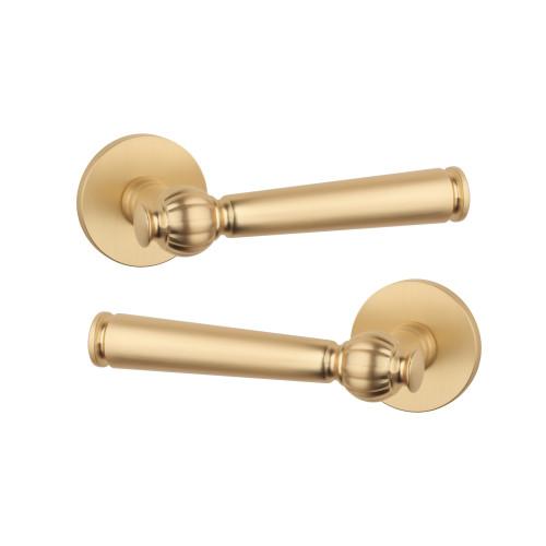 Дверна ручка STILE TUKA R 7S ST матова латунь GOLD SATIN(тонка розетка) Дверна ручка STILE TUKA R 7S ST матова латунь GOLD SATIN(тонка розетка)