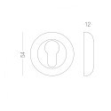 Накладка під циліндр E9 PB/SB полірована латунь/матова латунь