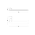 Ручка для дверей без розетки FLAT
