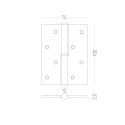 Завіса для дверей з'ємна права SS-100R SS нержавіюча сталь