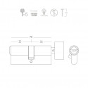 ЦИЛІНДР КЛЮЧ/ТУМБЛЕР A6P35/35T PB ПОЛІРОВАНА ЛАТУНЬ