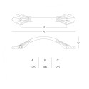 Меблева ручка D-1009-96 SAB блискуча антична бронза