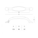 Меблева ручка D-1028-96 MABМАТОВА антична бронза