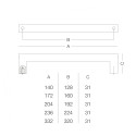 МЕБЛЕВА РУЧКА SS-1024-320 MA МАТОВИЙ АНТРАЦИТ
