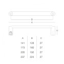 Меблева ручка D-1032-160 MC матовий хром