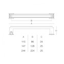 Меблева ручка D-1010-128 MBAB матова темна антична бронза